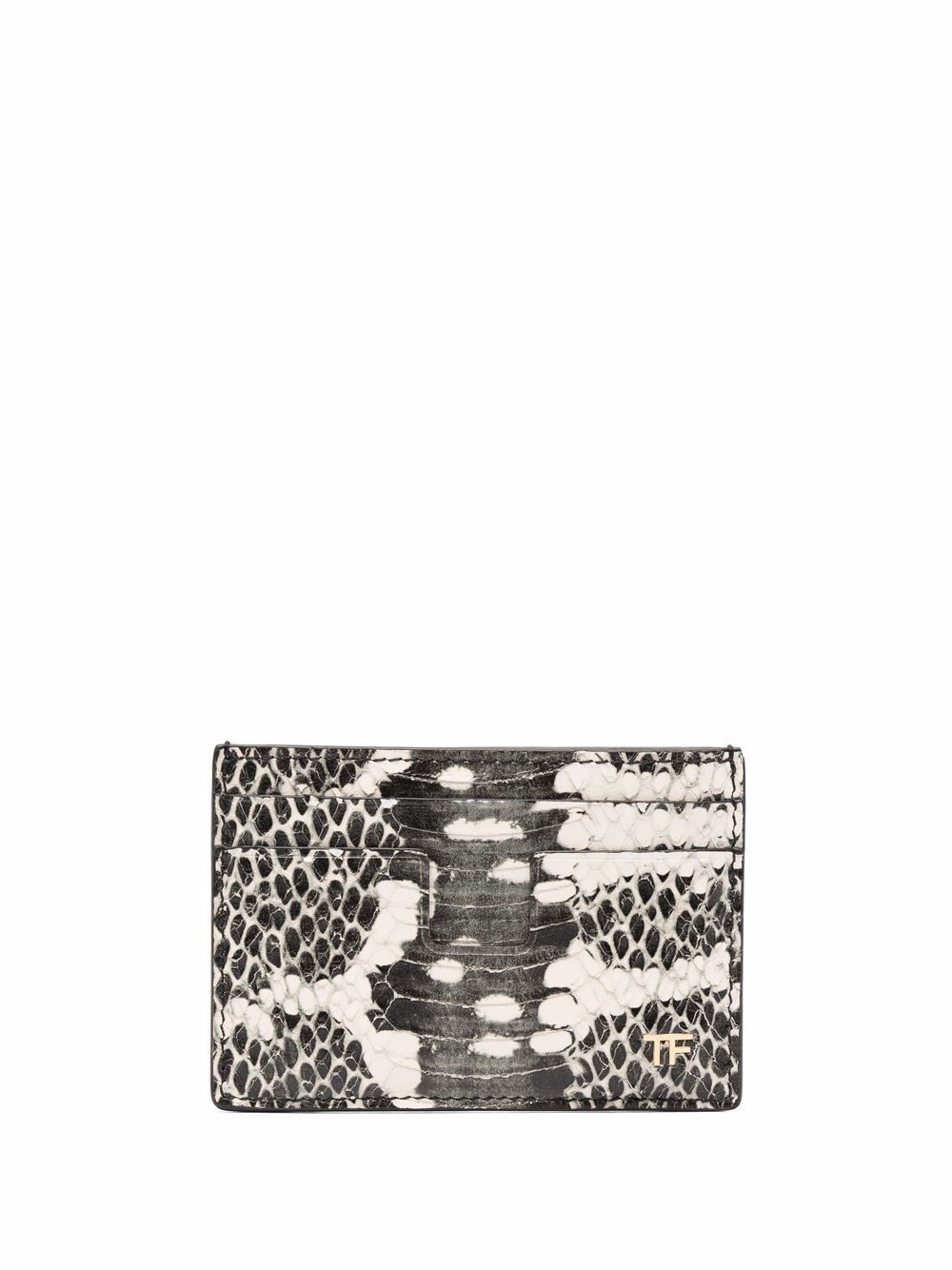 snakeskin-print cardholder - 1