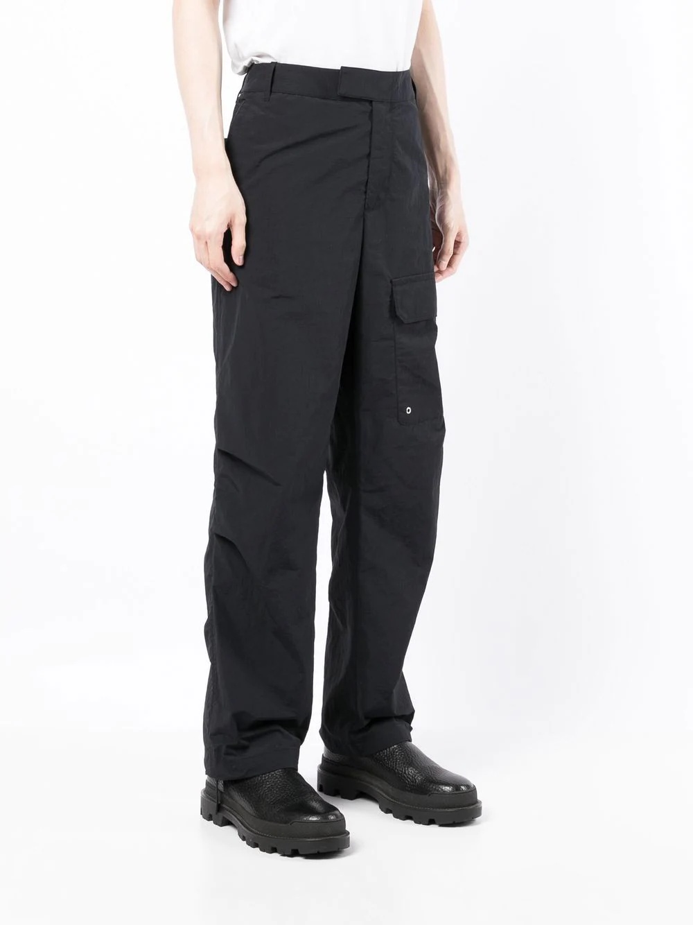 patch-pocket loose fit trousers - 3