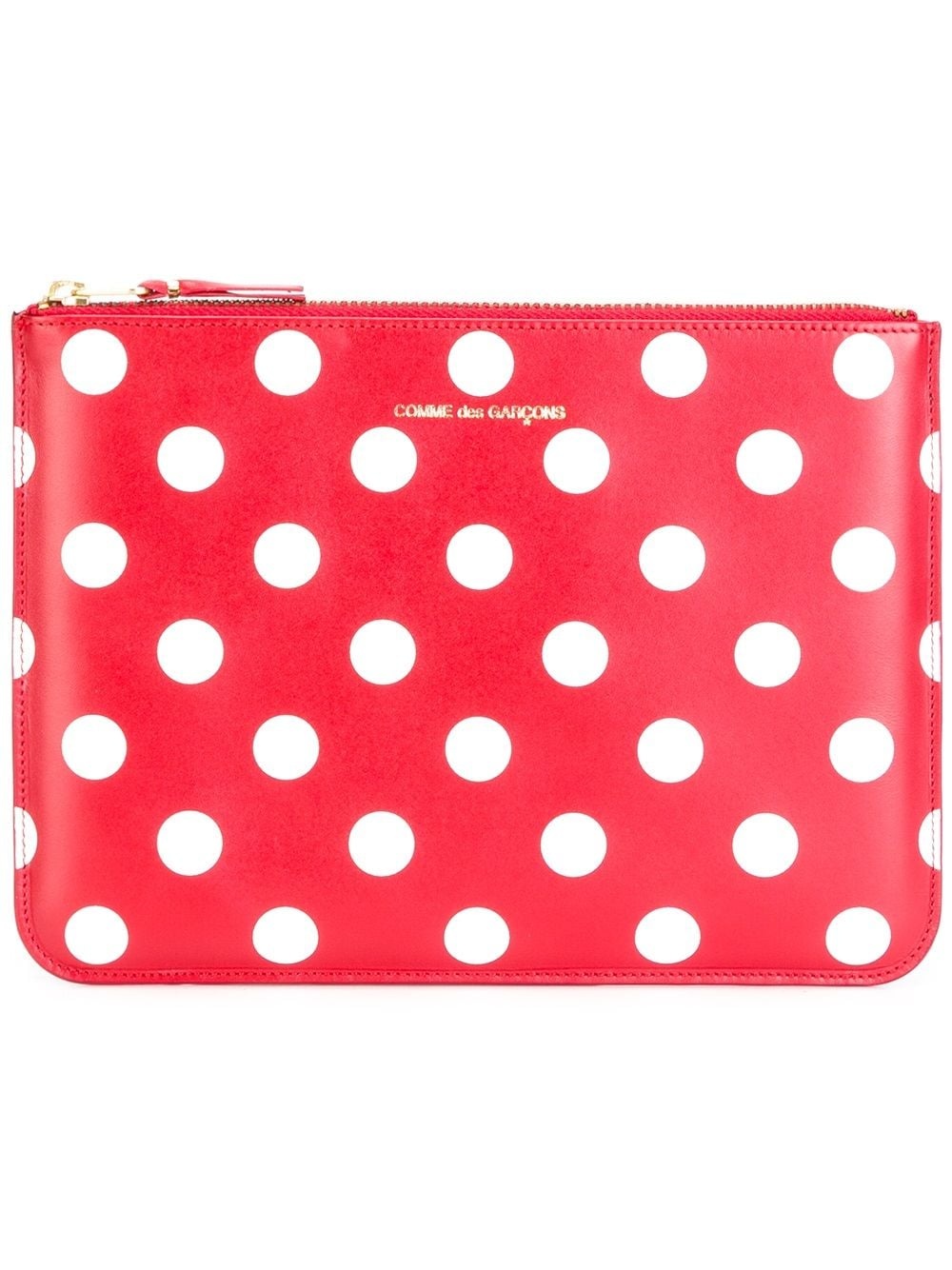 polka dot zipped clutch - 1