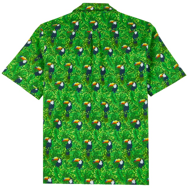 Men Bowling Shirt Linen and Cotton 2005 Les Toucans - 2