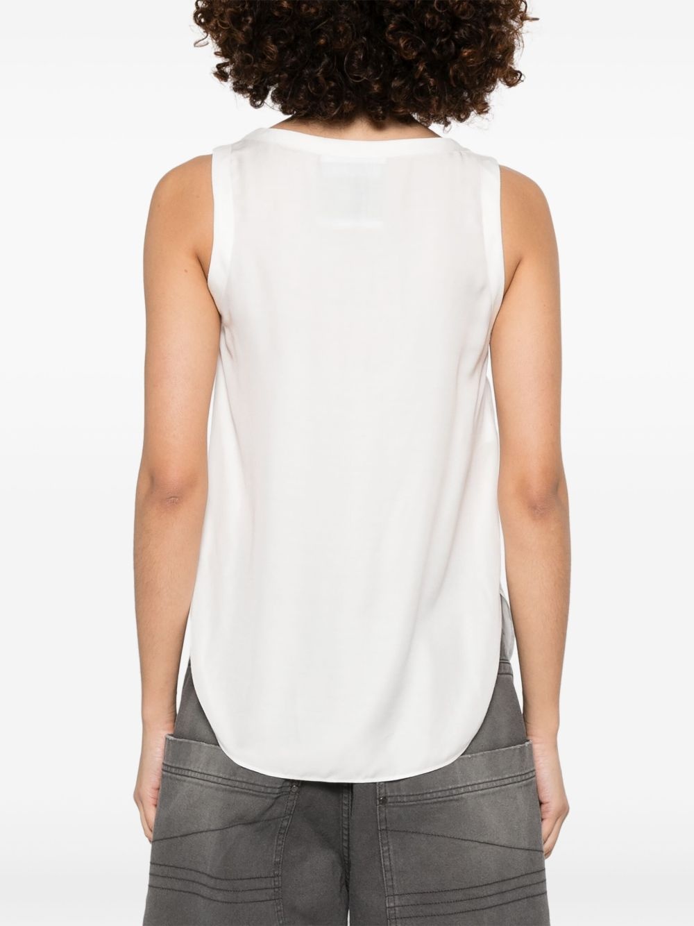 logo-embroidered tank top - 4