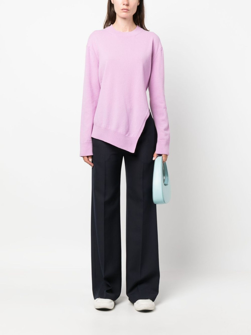 Studio Nicholson Sanpo asymmetric-hem lambs-wool jumper outlook