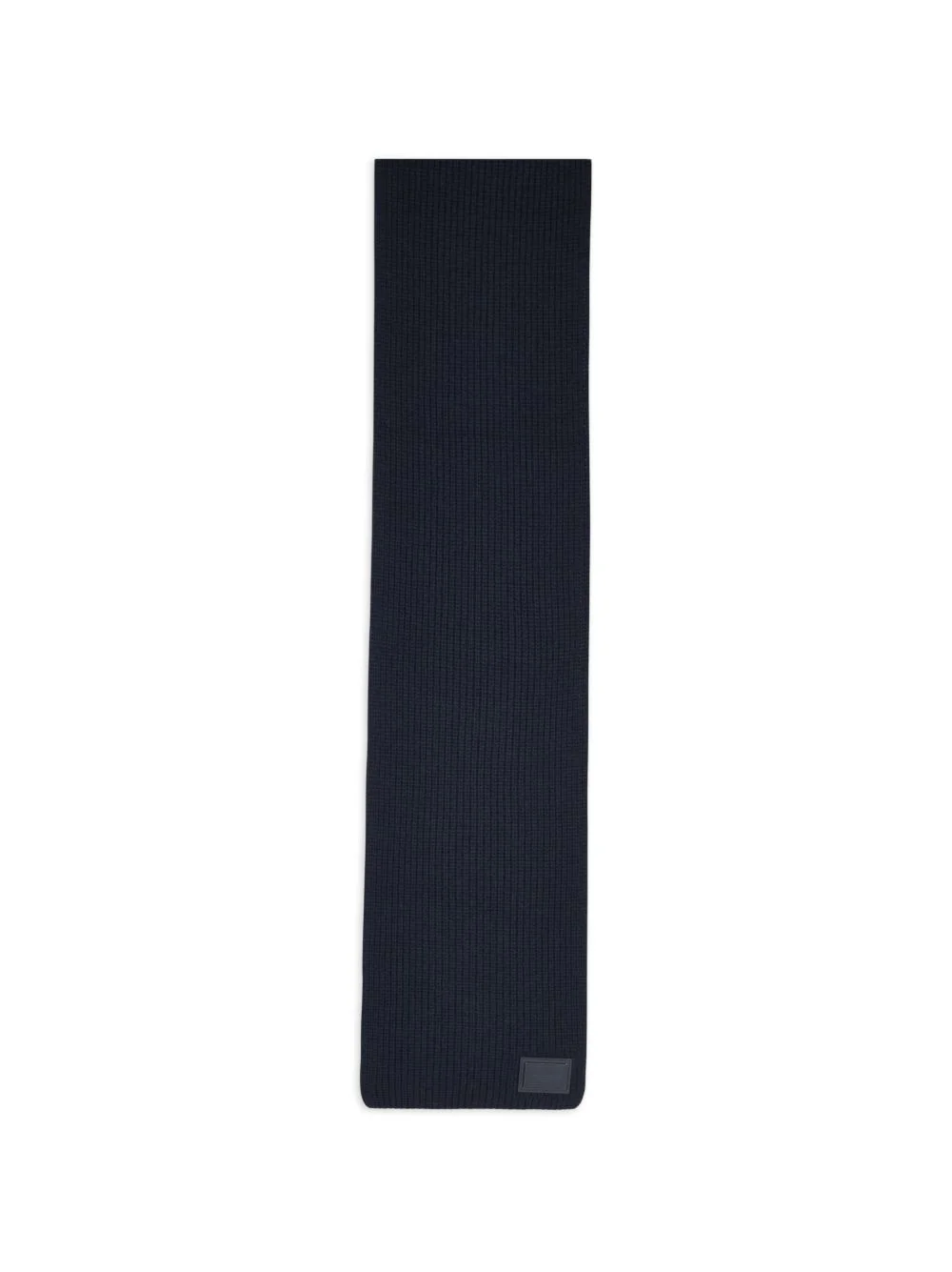 logo-patch ribbed-knit cashmere scarf - 1