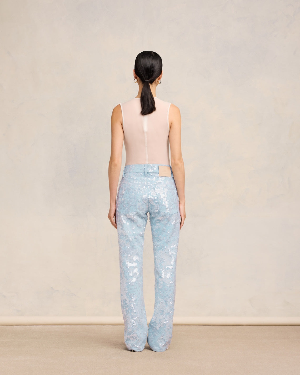 EMBROIDERED STRAIGHT FIT JEANS - 4