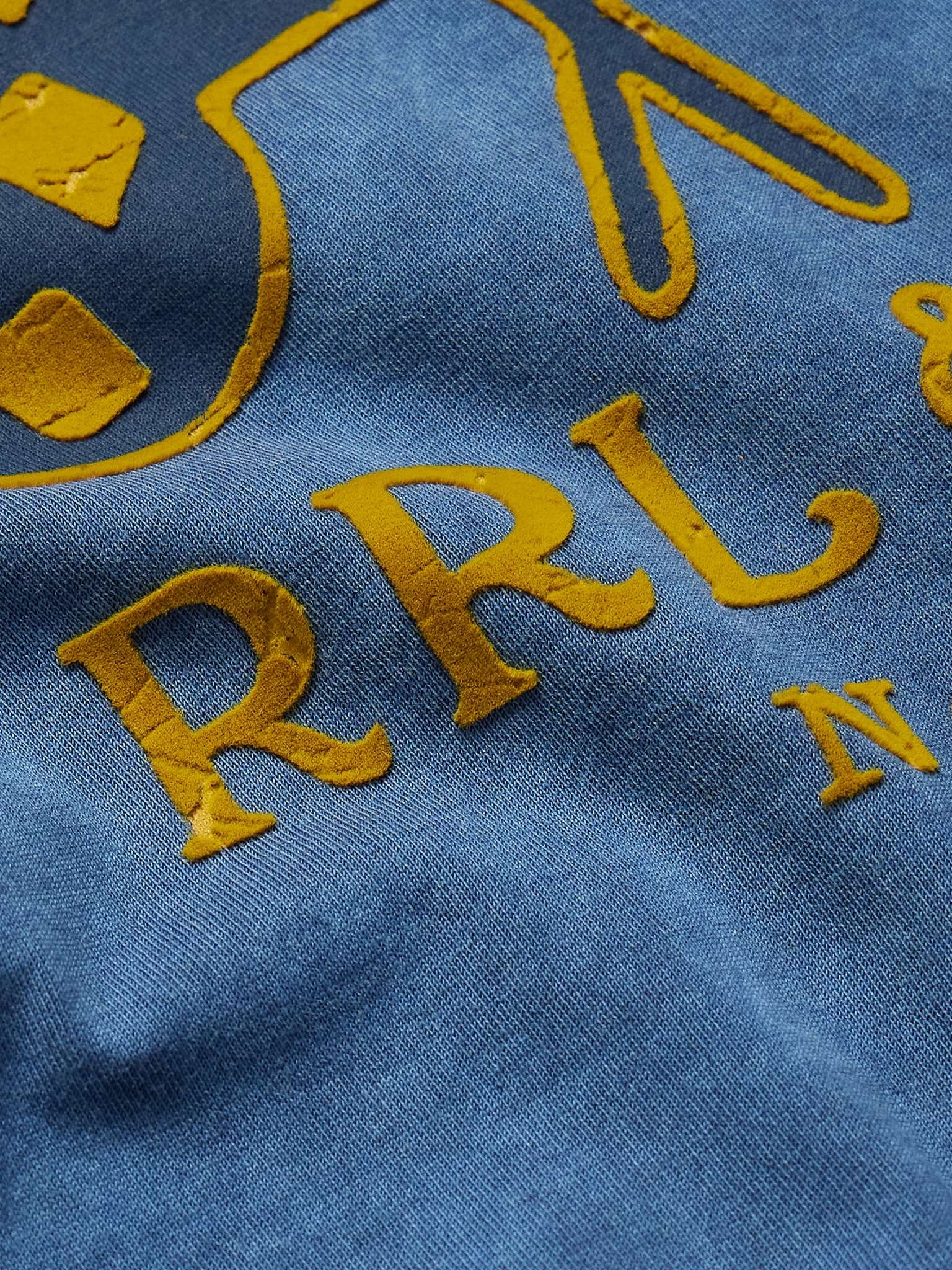 Logo-Flocked Cotton-Jersey T-Shirt - 4