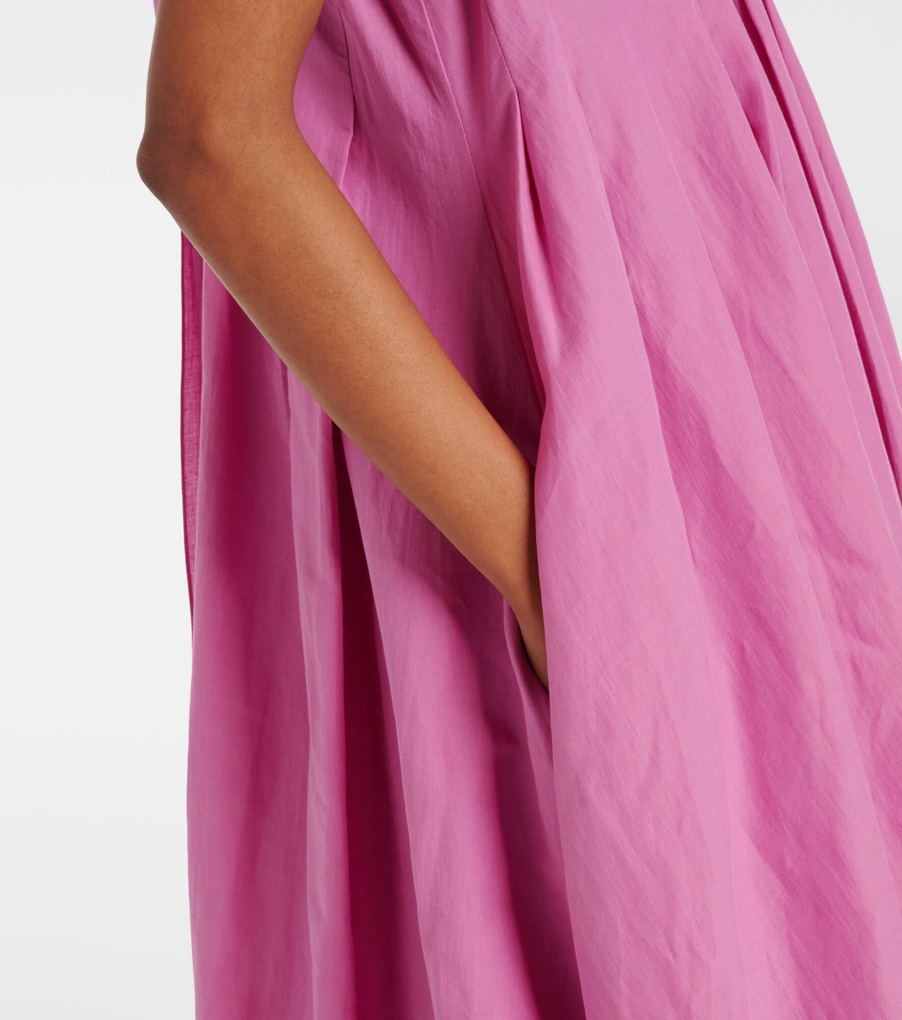 Piega ramie and cotton pleated maxi dress - 5