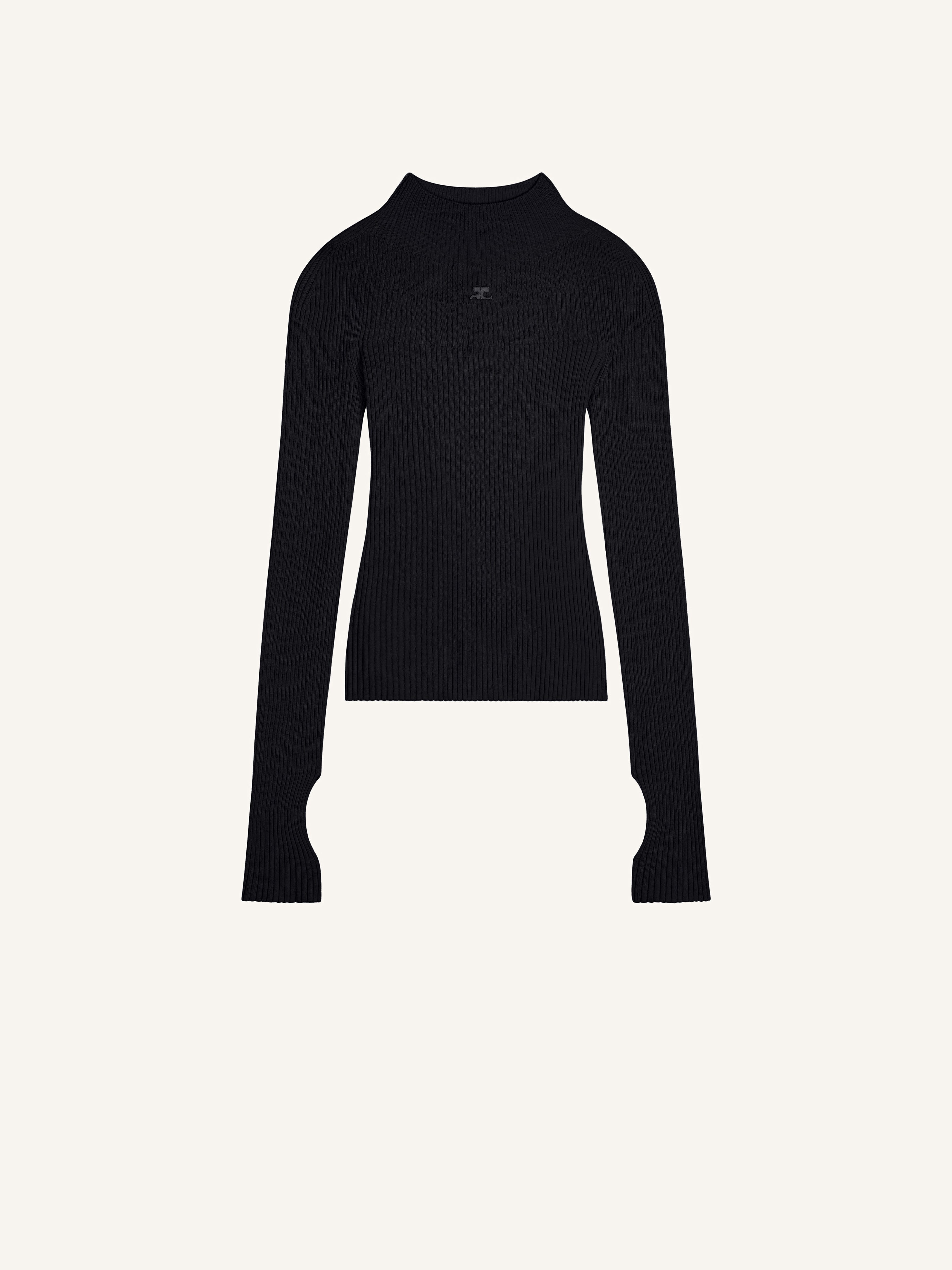 SOLAR LIGHT RIB MOCKNECK SWEATER - 1
