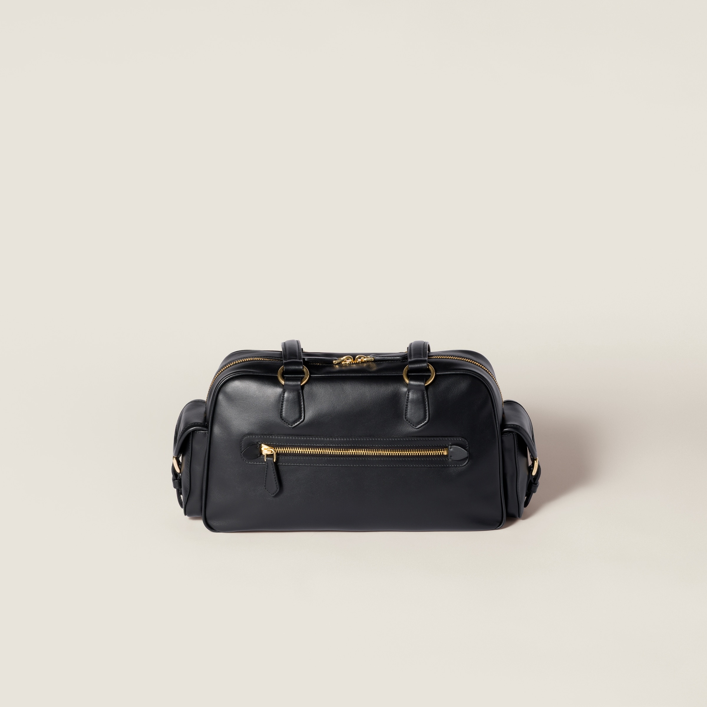 Pocket nappa leather top-handle bag - 3
