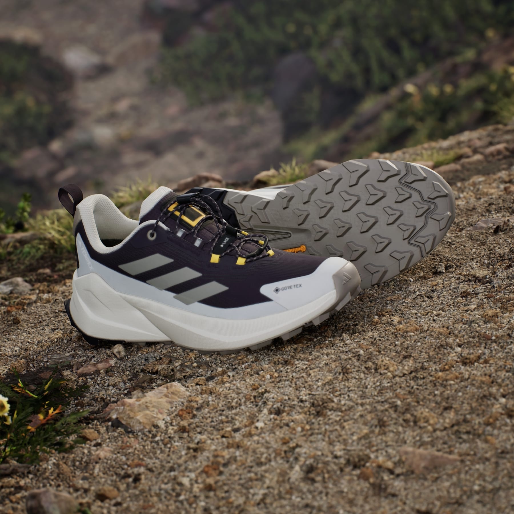 Adidas Terrex Trailmaker Gray Yellow Hiking Shoe New adidas TERREX Hiking shoes NATIONAL GEOGRAPHIC TERREX  main image 4