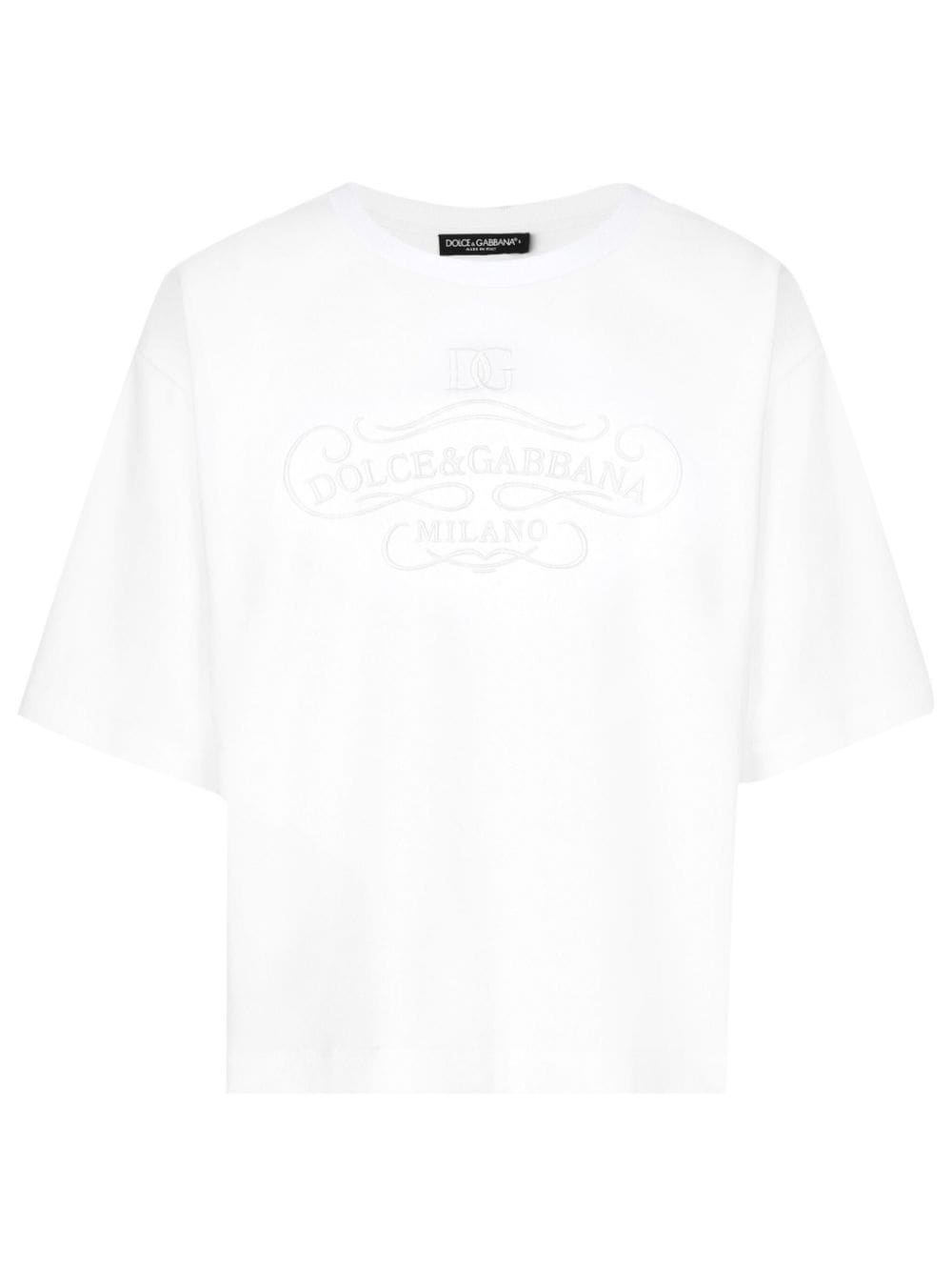 logo-embroidered T-shirt - 1