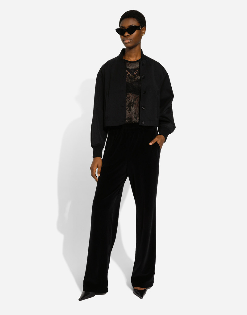 Dolce & Gabbana Cotton chenille jogging pants with DG logo outlook