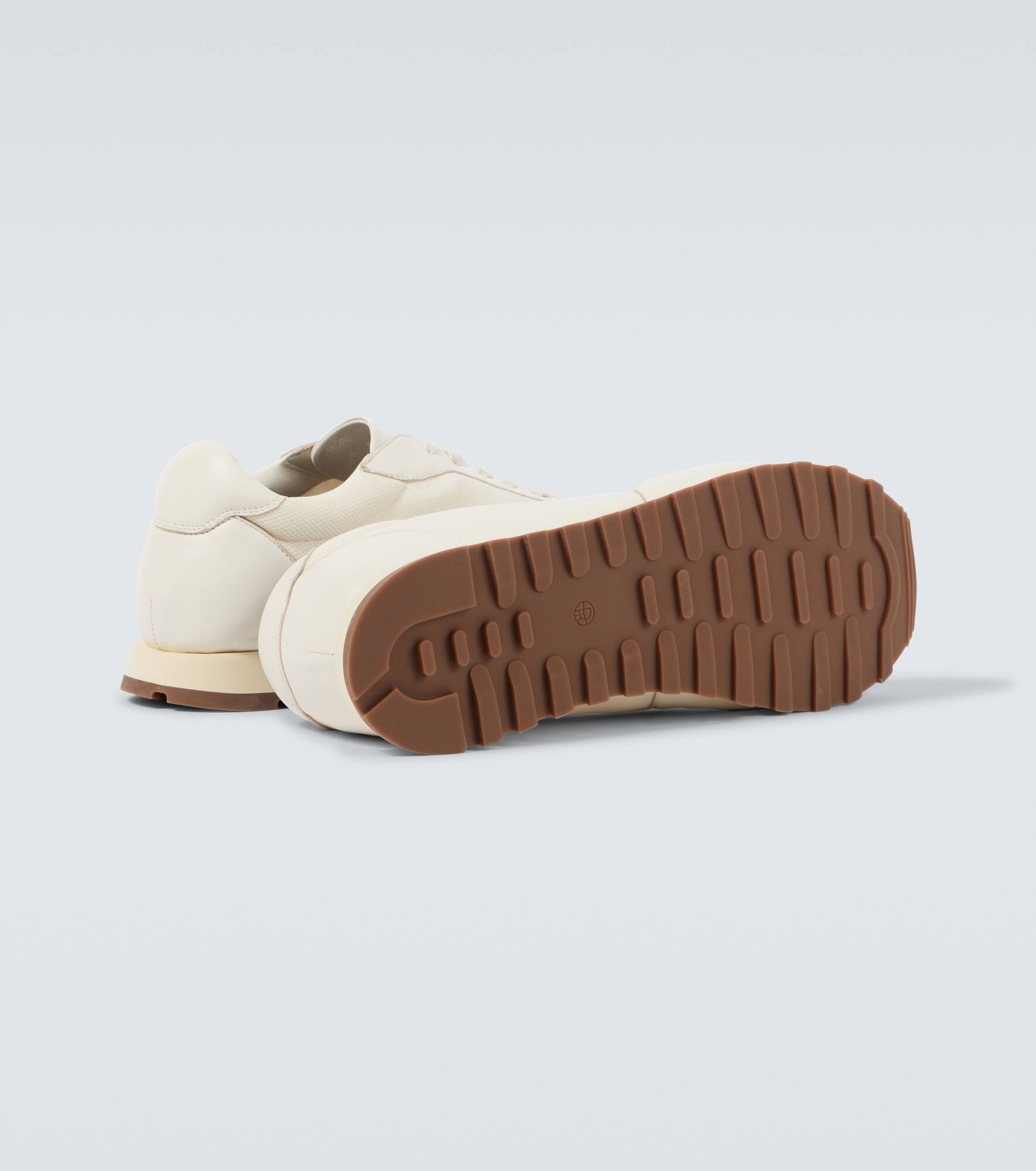 Owen leather-trimmed sneakers - 7