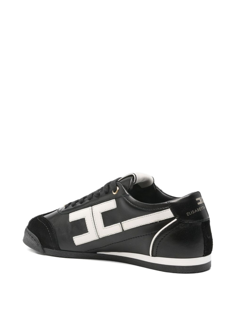 logo-detail leather sneakers 3