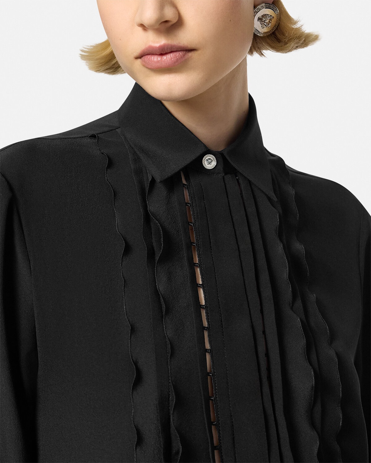 Ruffled Silk Crêpe Shirt - 3