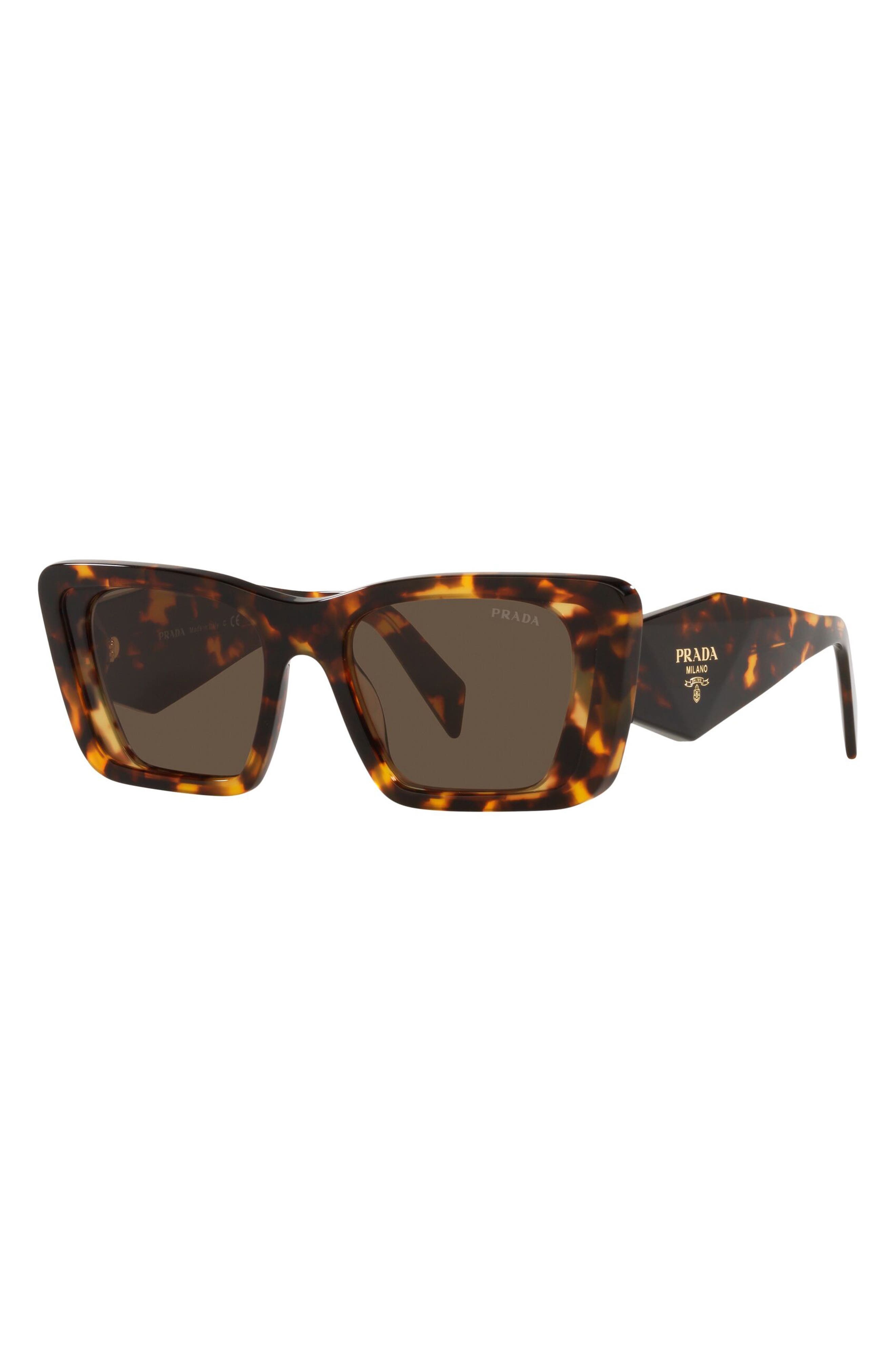 Prada 51mm Butterfly Sunglasses in Havana Honey/Dark Brown at Nordstrom - 2