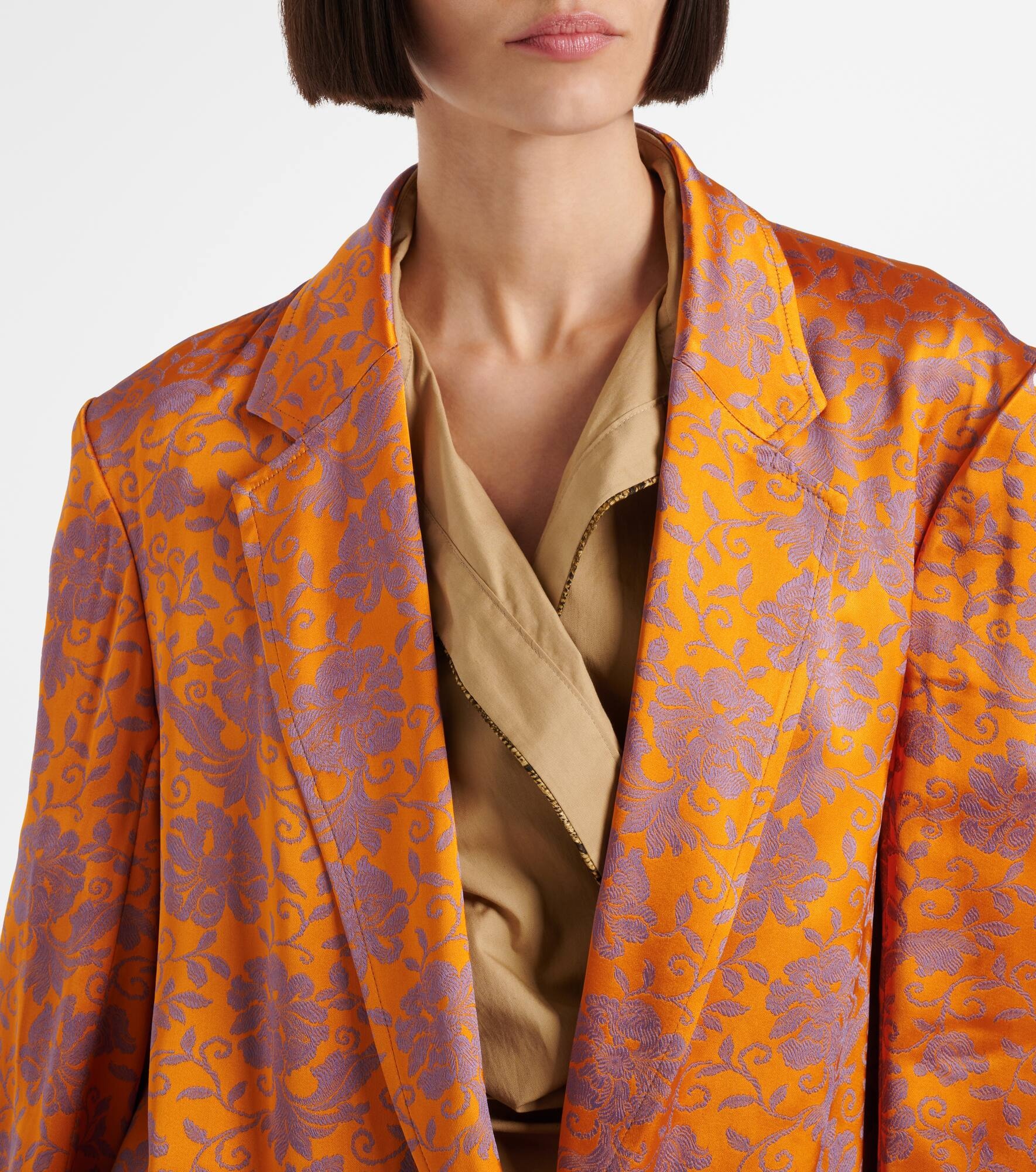 Floral jacquard blazer - 4