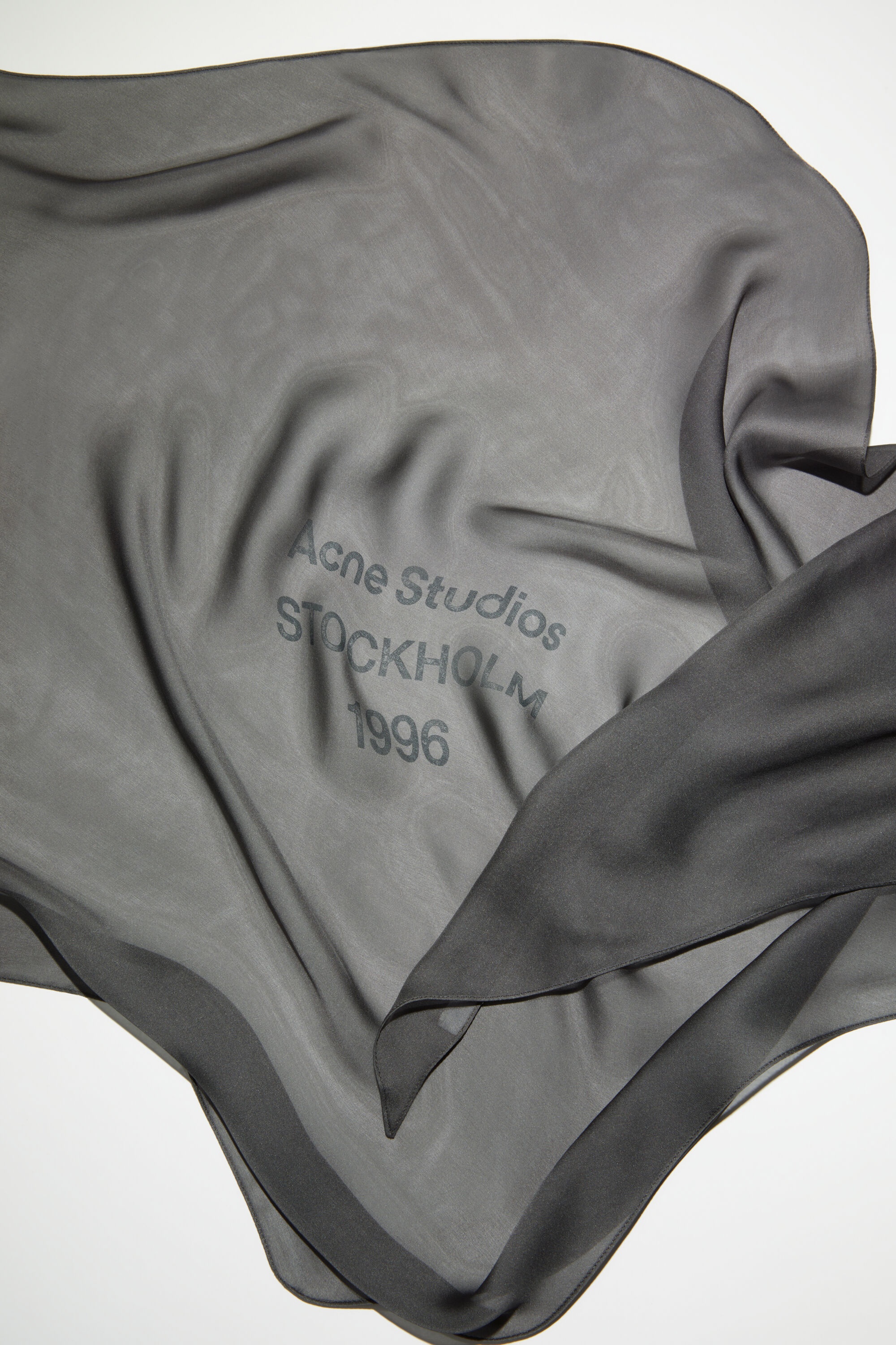 Silk scarf - Carbon grey - 3