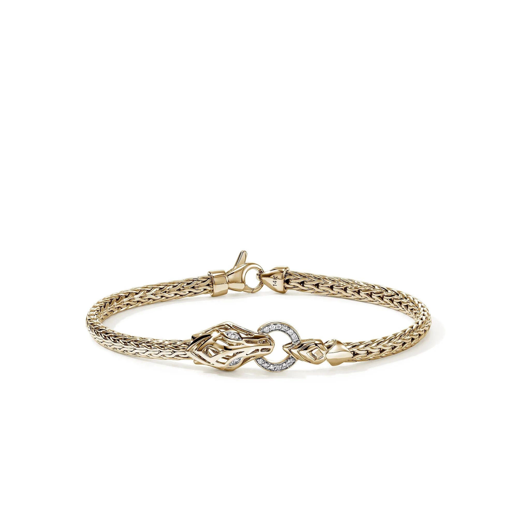 Naga Bracelet, Gold, Diamonds, 3.5MM - 1