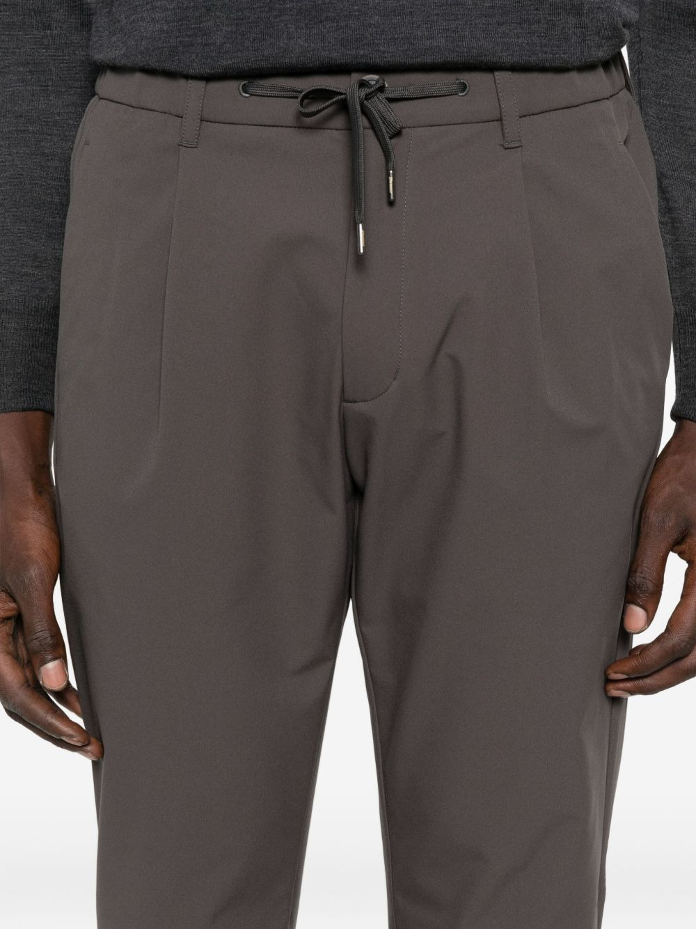 pleated drawstring trousers - 5