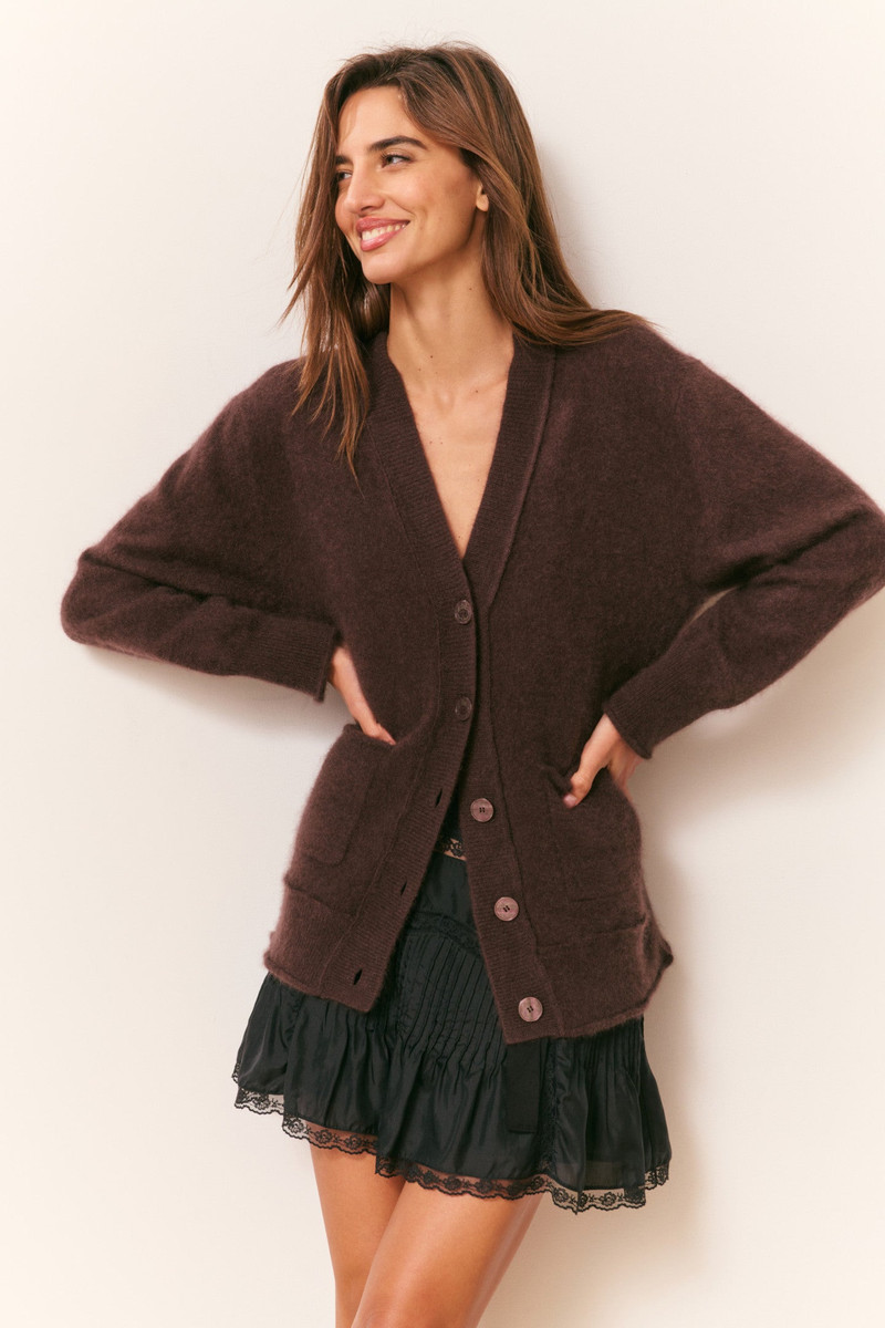 Applene Brushed Cashmere Cardigan 1
