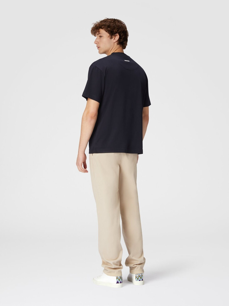 Cotton jersey T-shirt with zig zag embroidery 3