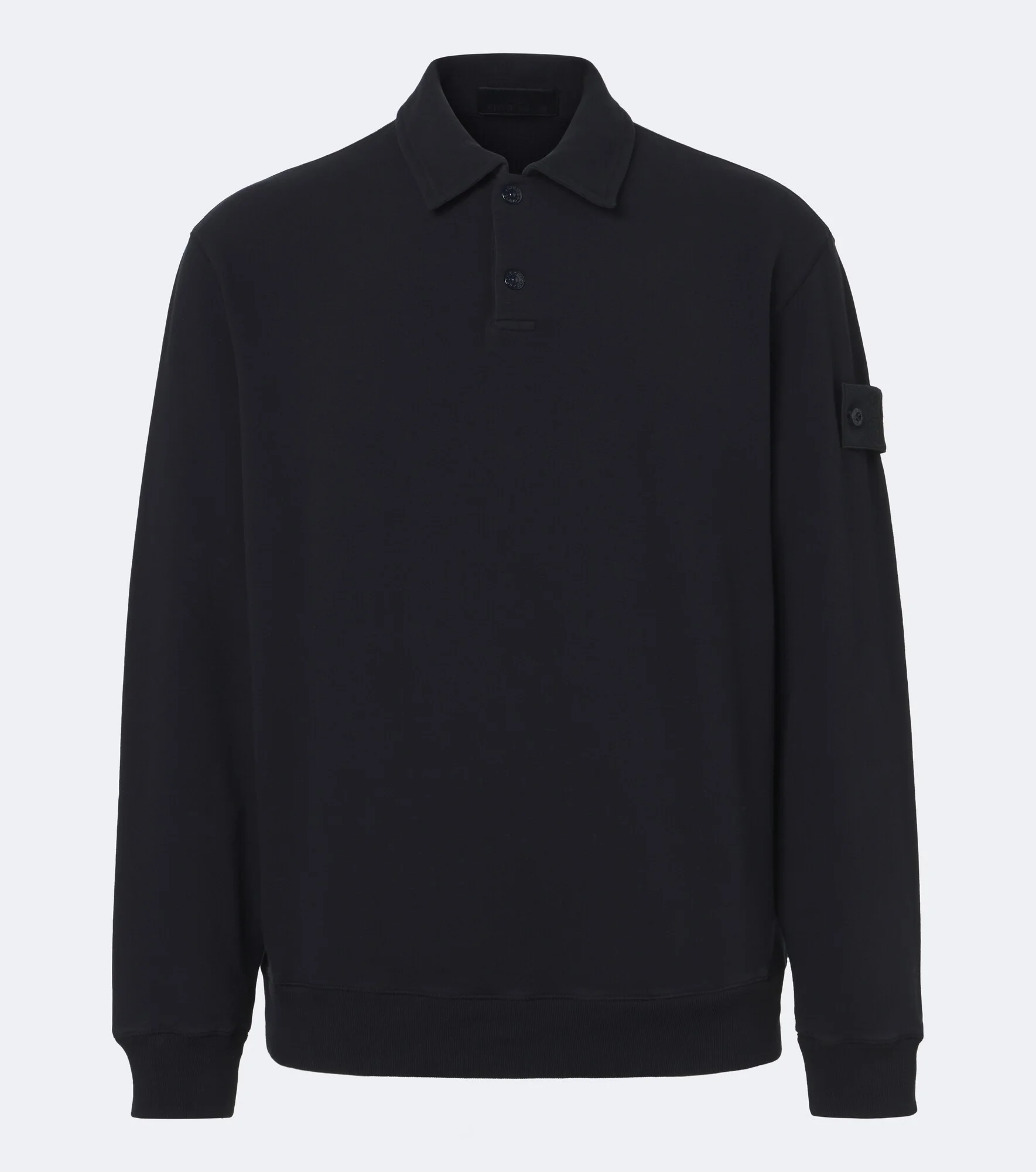Ghost cotton blend jersey polo sweatshirt - 1