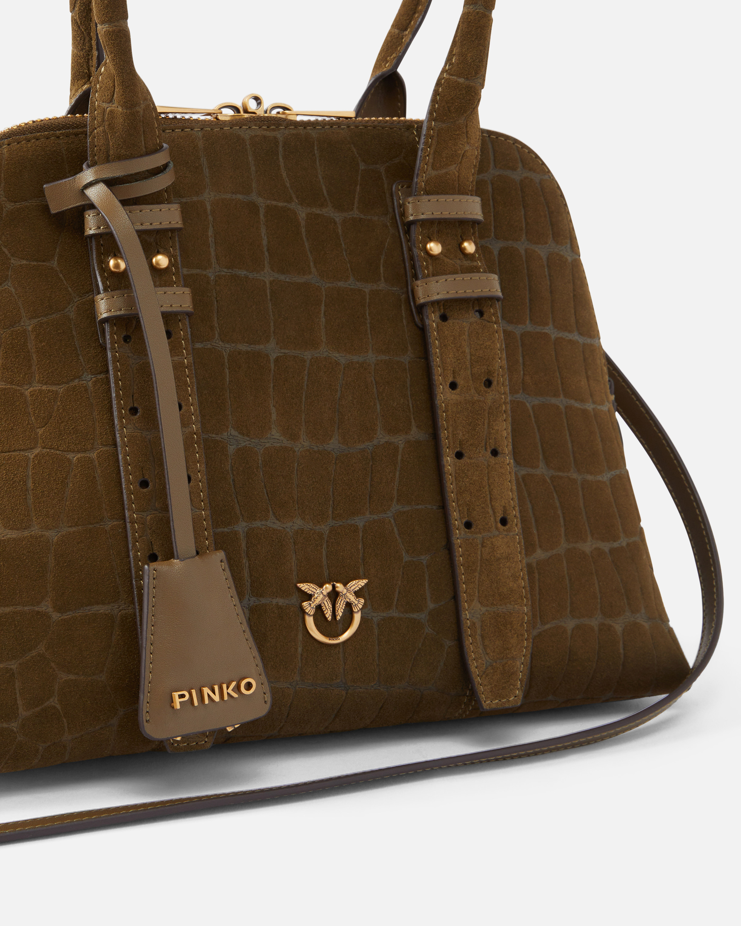 ESCAPE BAG SMALL HANDBAG IN CROCODILE-PRINT LEATHER - 3