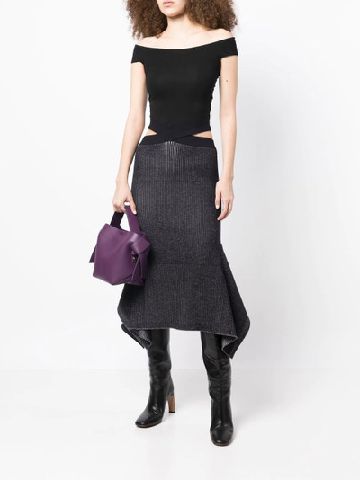 3.1 Phillip Lim ribbed-knit asymmetric skirt outlook