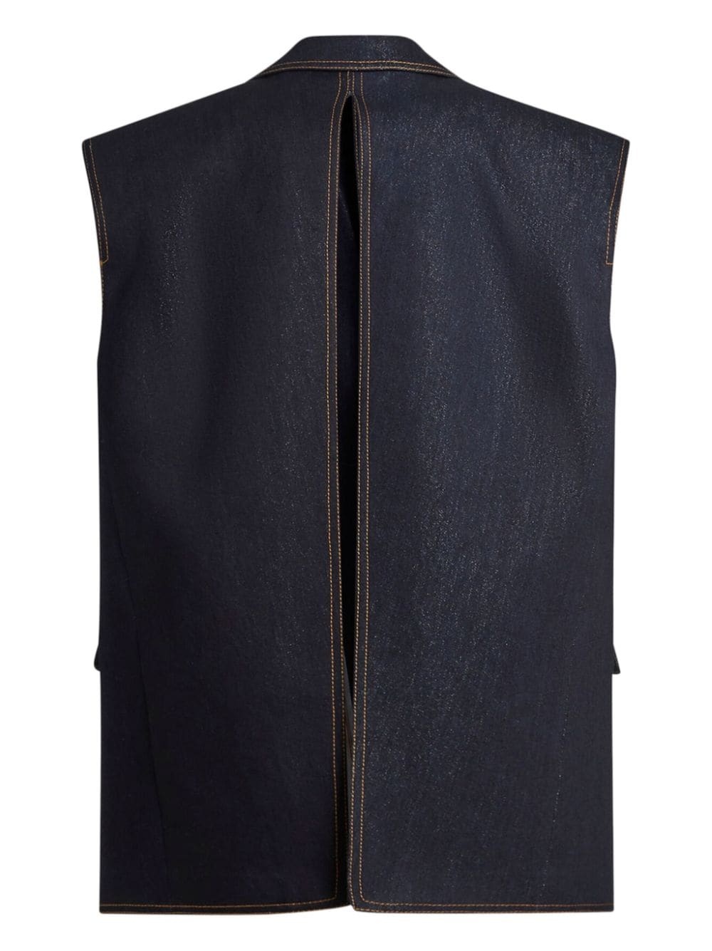 lurex denim vest - 6