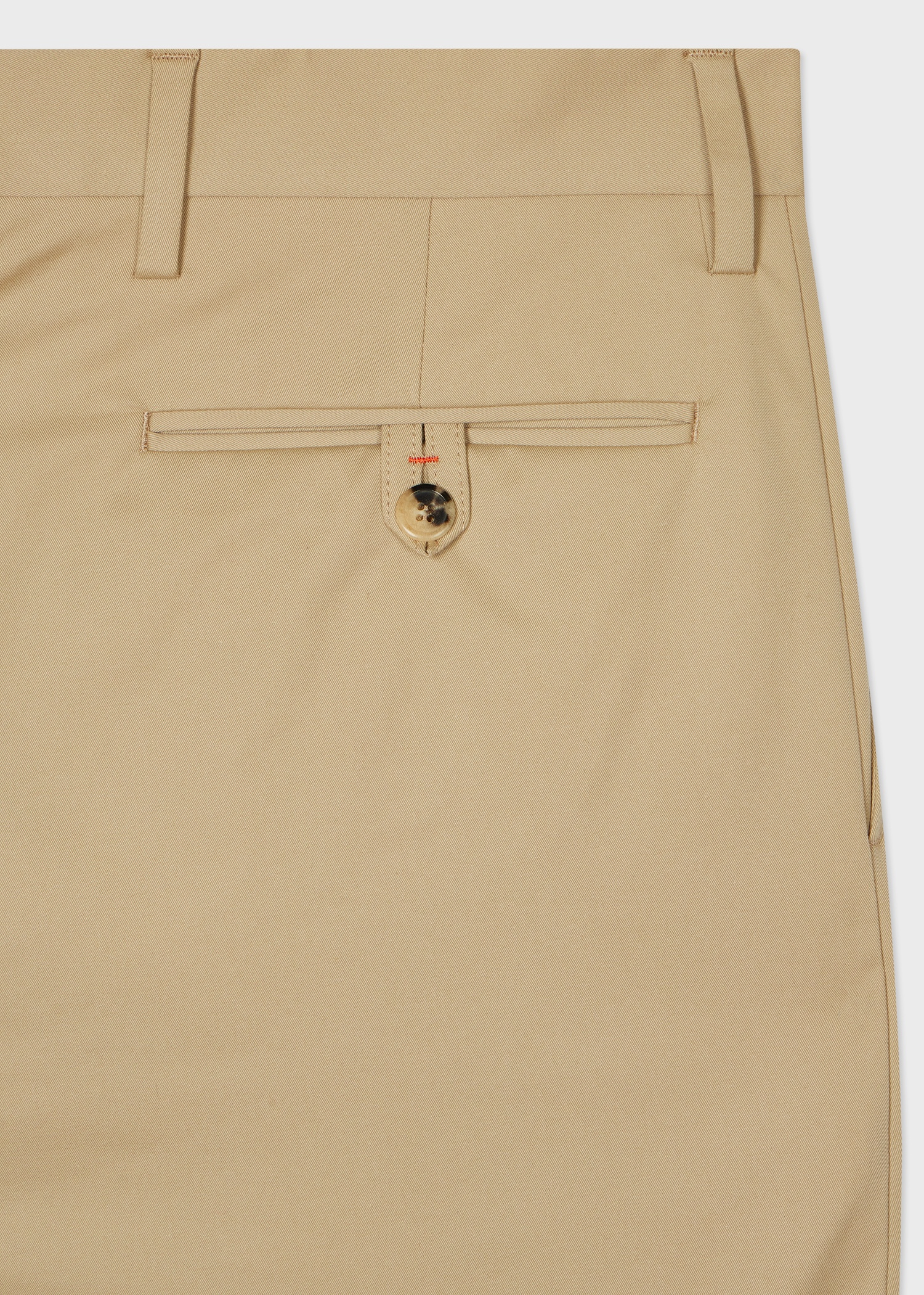 Beige Fine Cotton-Twill Chinos - 2