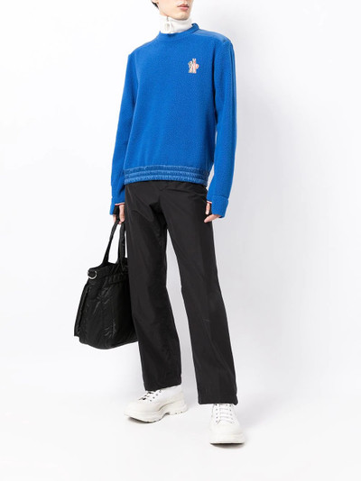 Moncler Grenoble patch fleece sweatshirt outlook