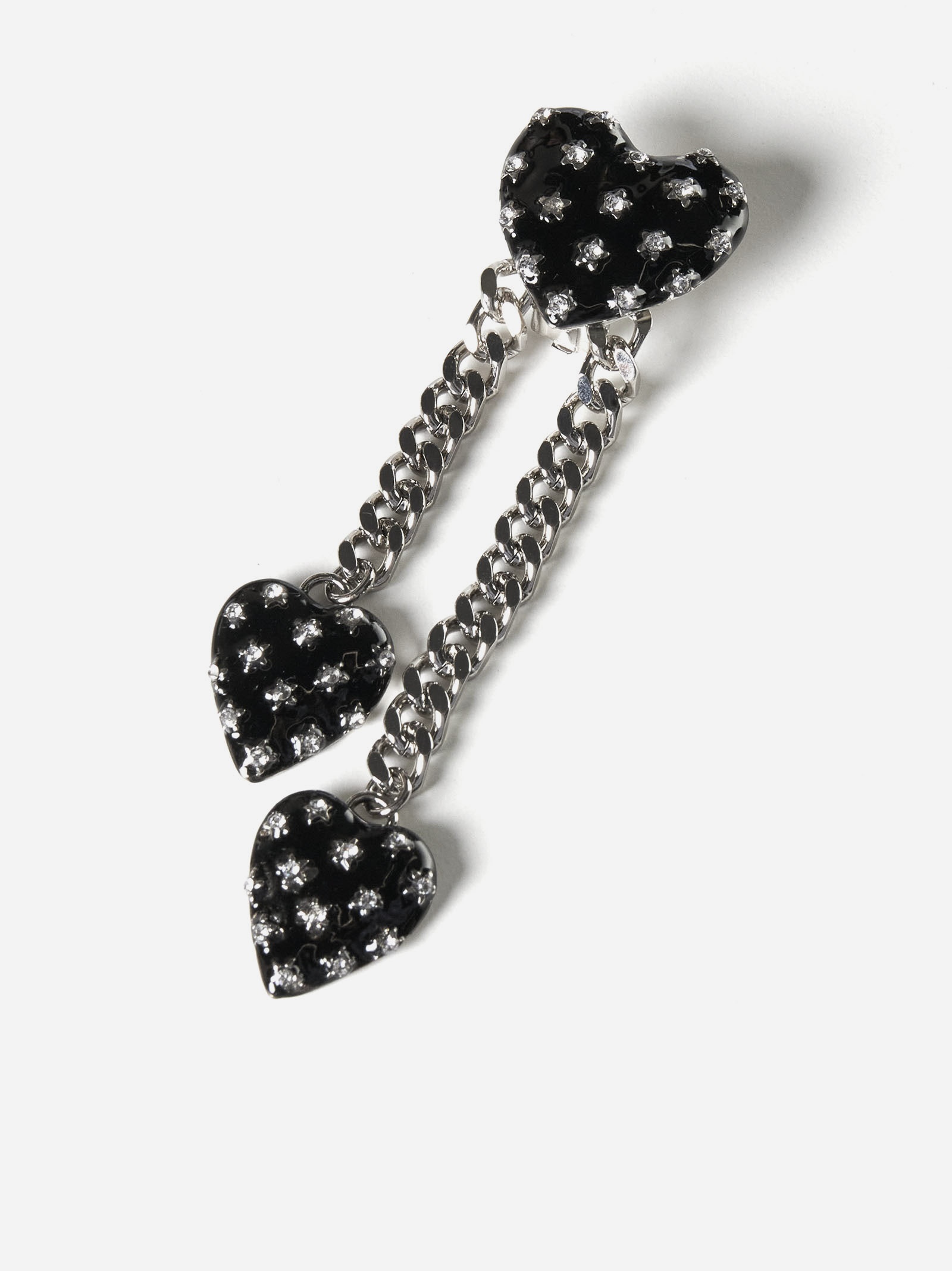 Hearts and chains earrings - 4