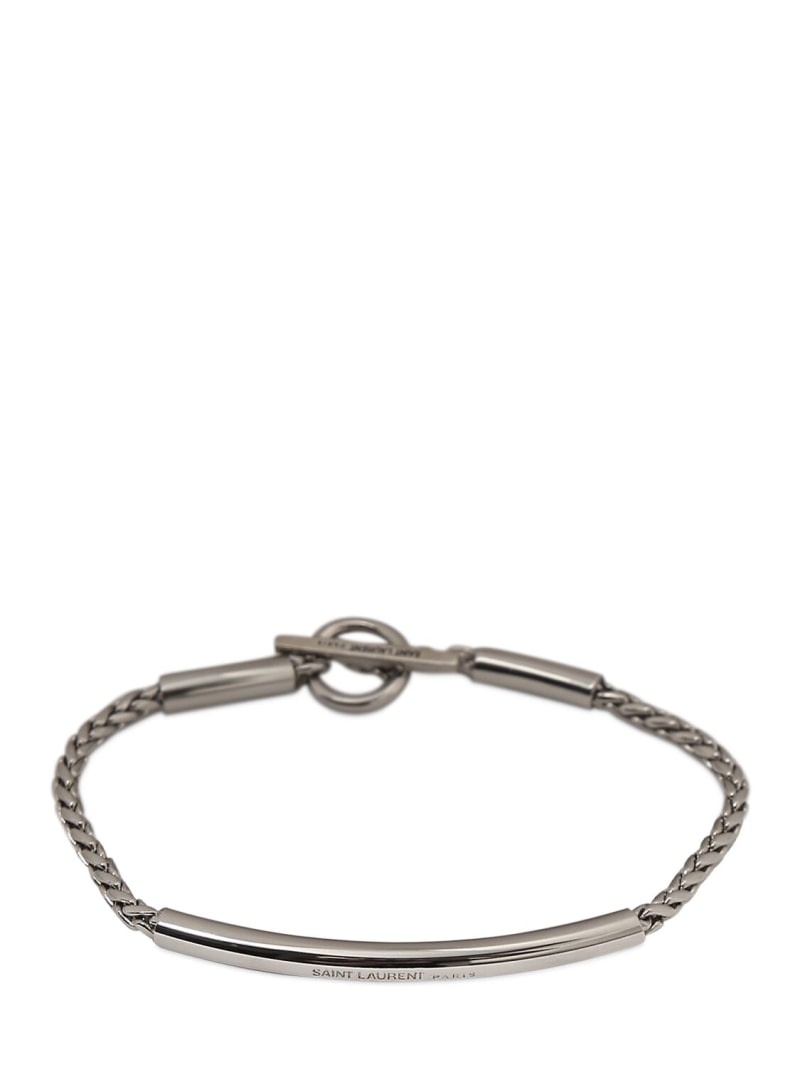 Tube chain brass bracelet - 1