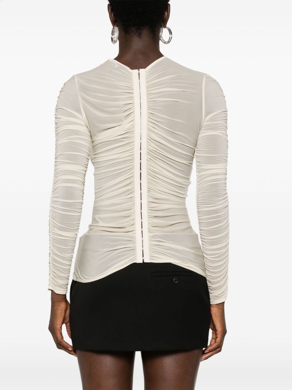 floral-appliqué top - 4