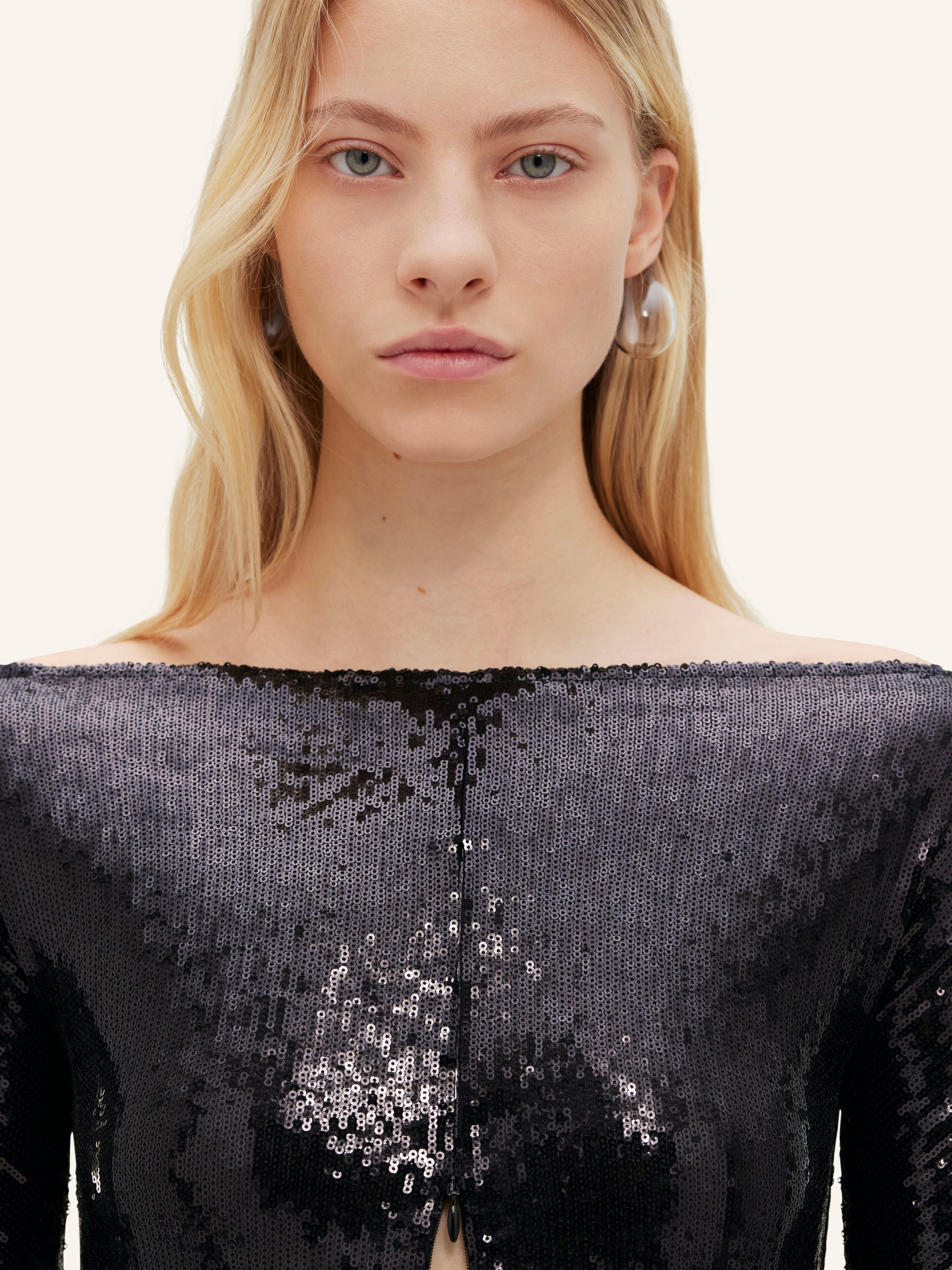 ZIPPED ELLIPSE GLITTER DRESS - 6