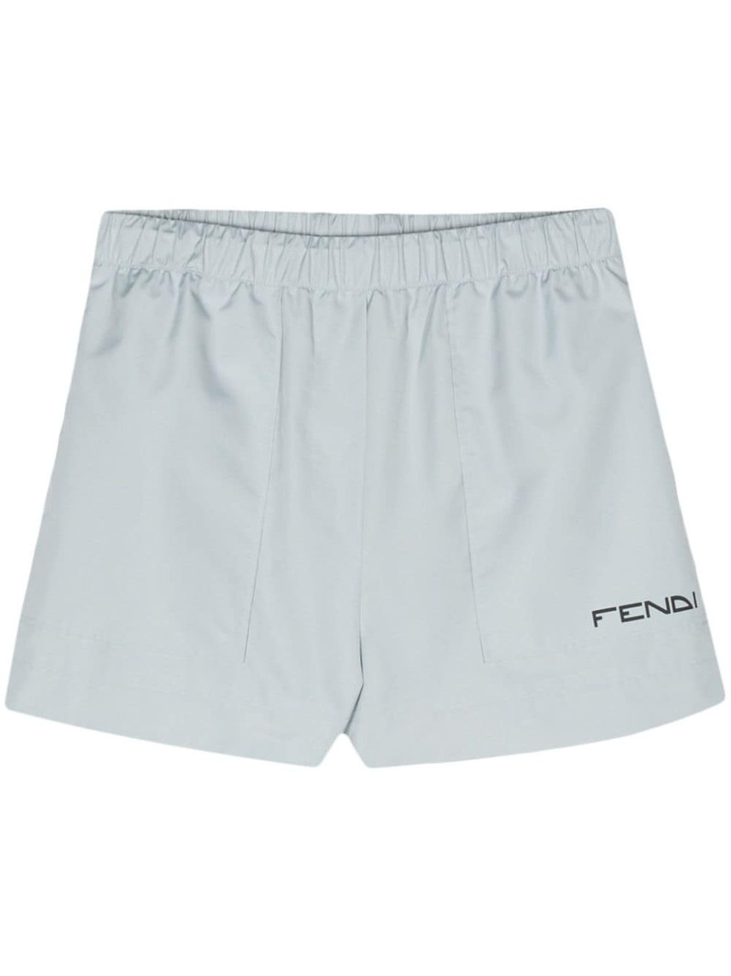 elasticated-waistband shorts 1