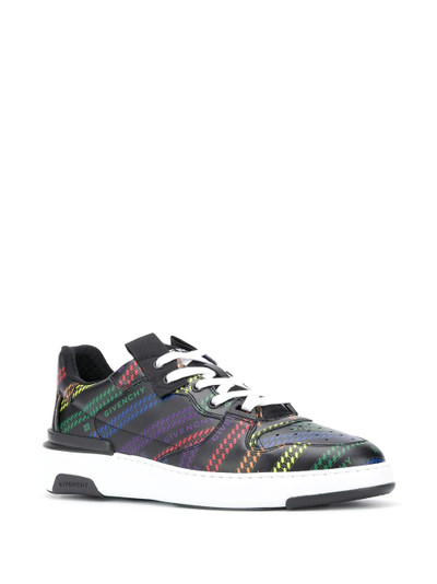 Givenchy logo print leather sneakers outlook