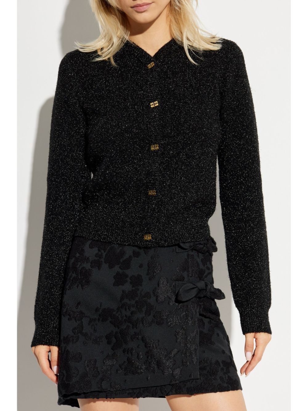 lamé cardigan - 3