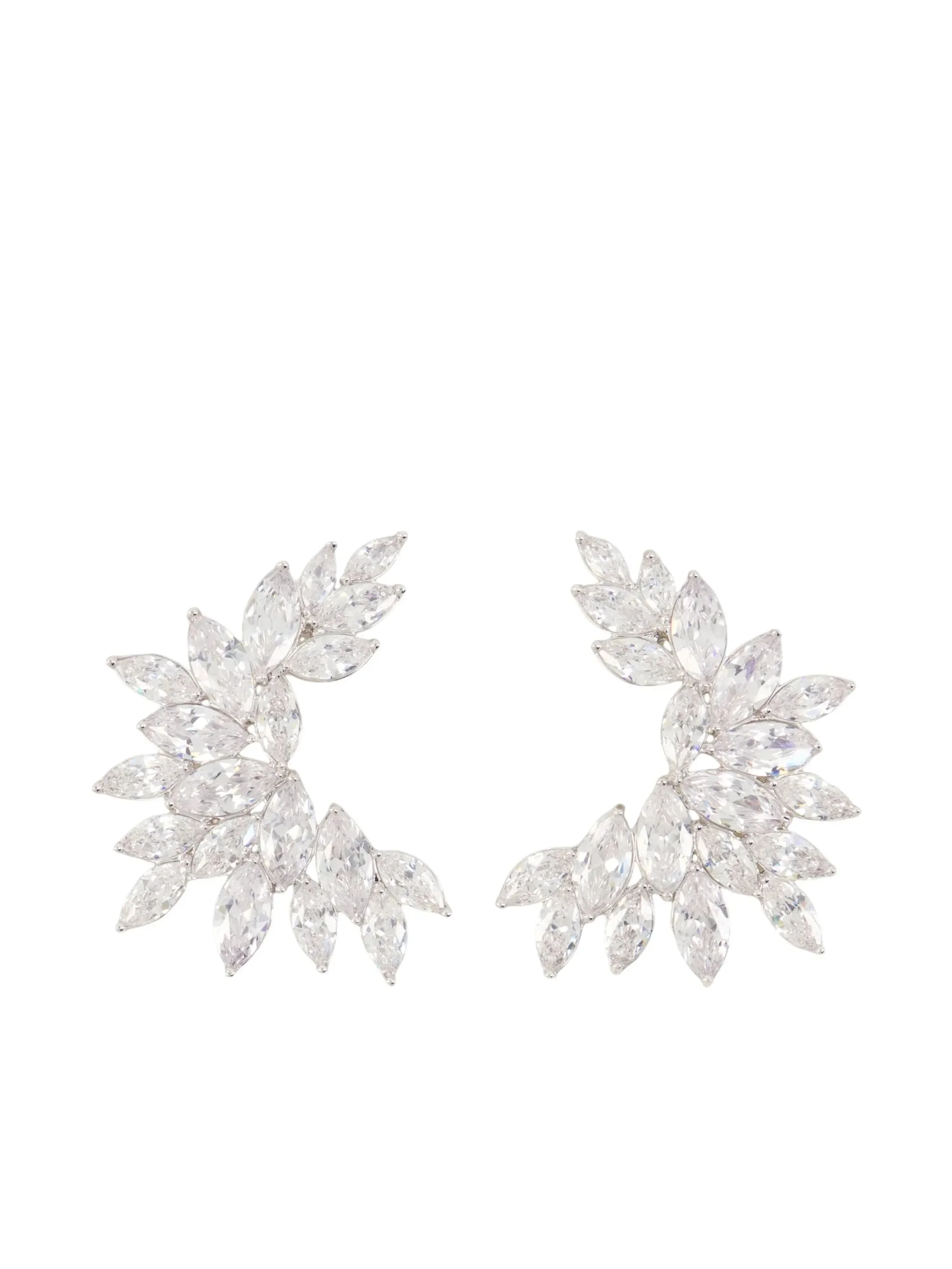 Self-portrait Crystal Cuff Earrings - 1