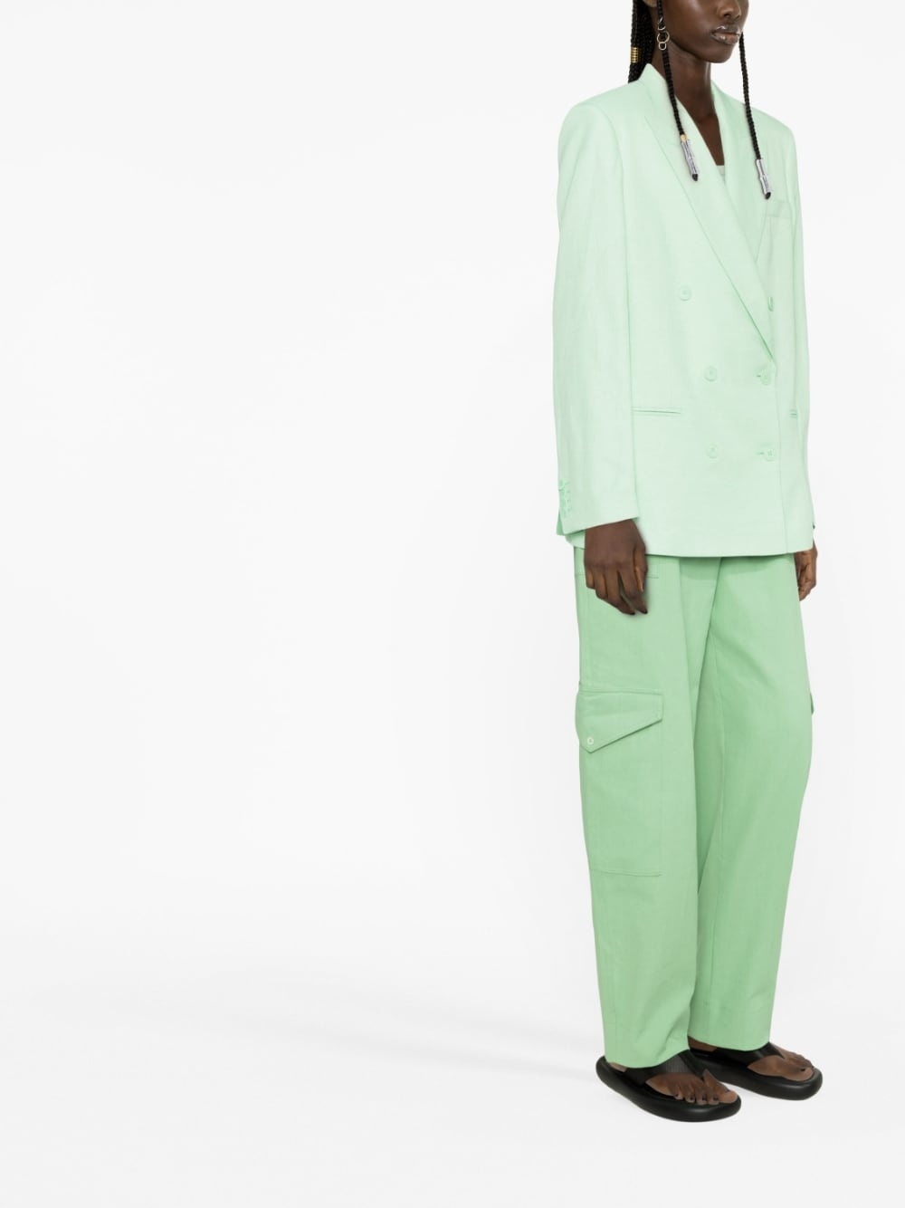 peak-lapels double-breasted blazer - 2