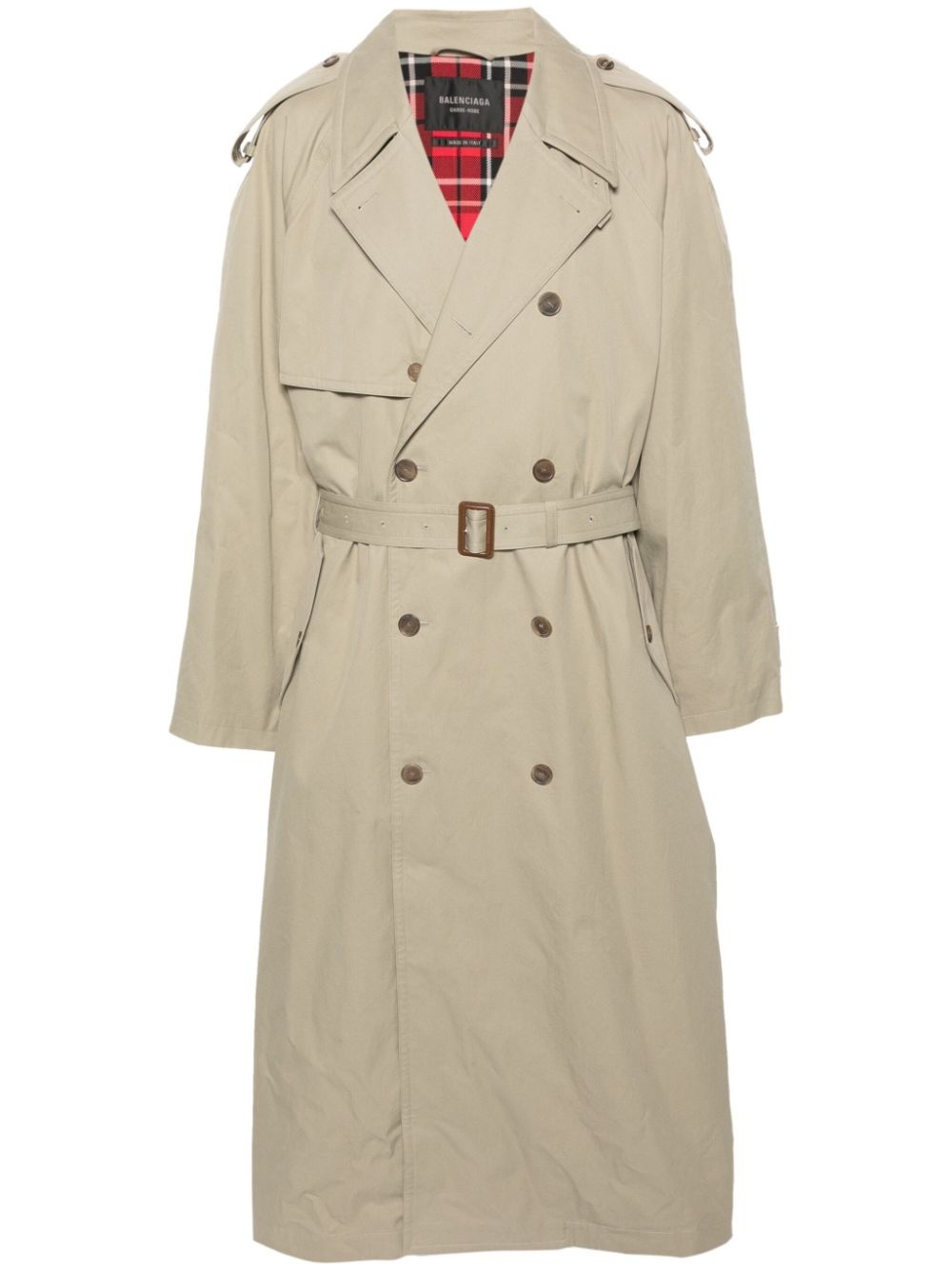 belted maxi trench coat - 1