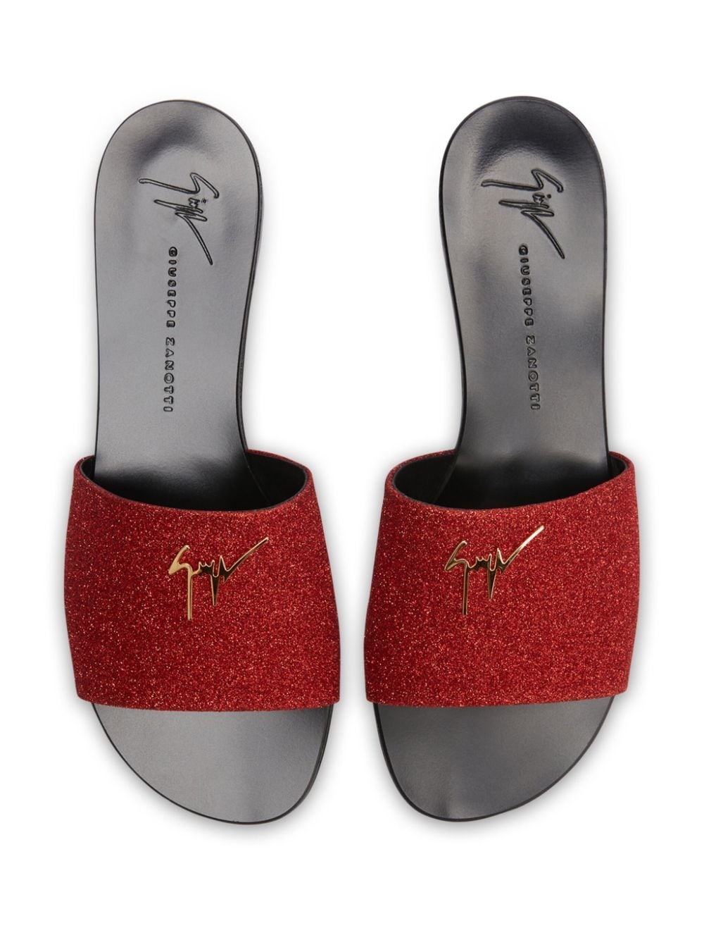 Shirley glitter-detail flat sandals - 4
