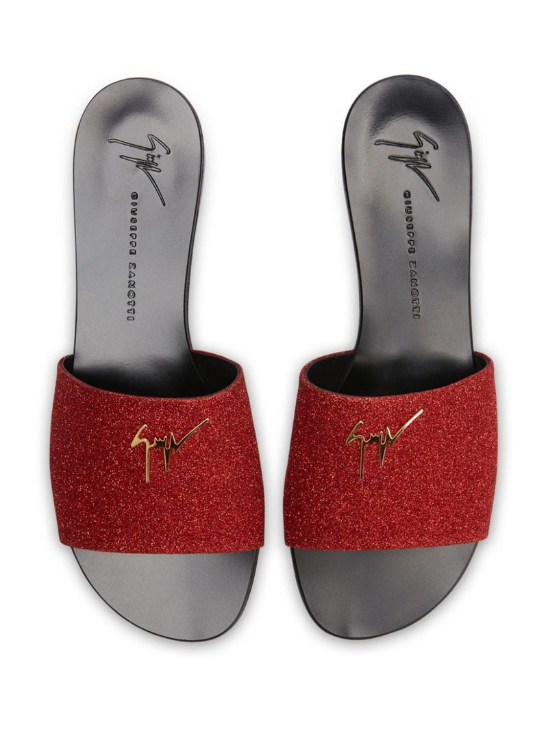 Shirley glitter-detail flat sandals 4