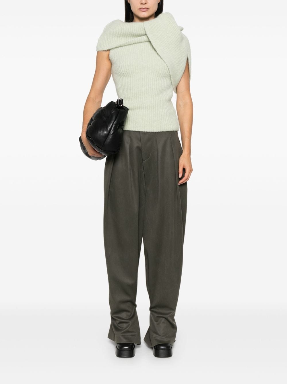 Banded T knitted top - 2