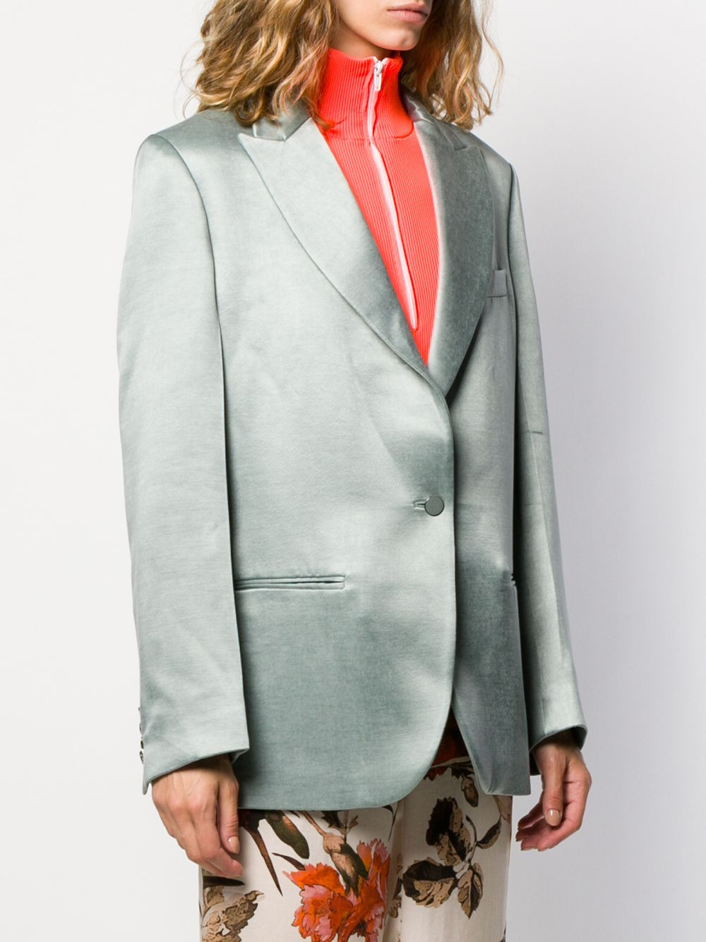 satin blazer - 3