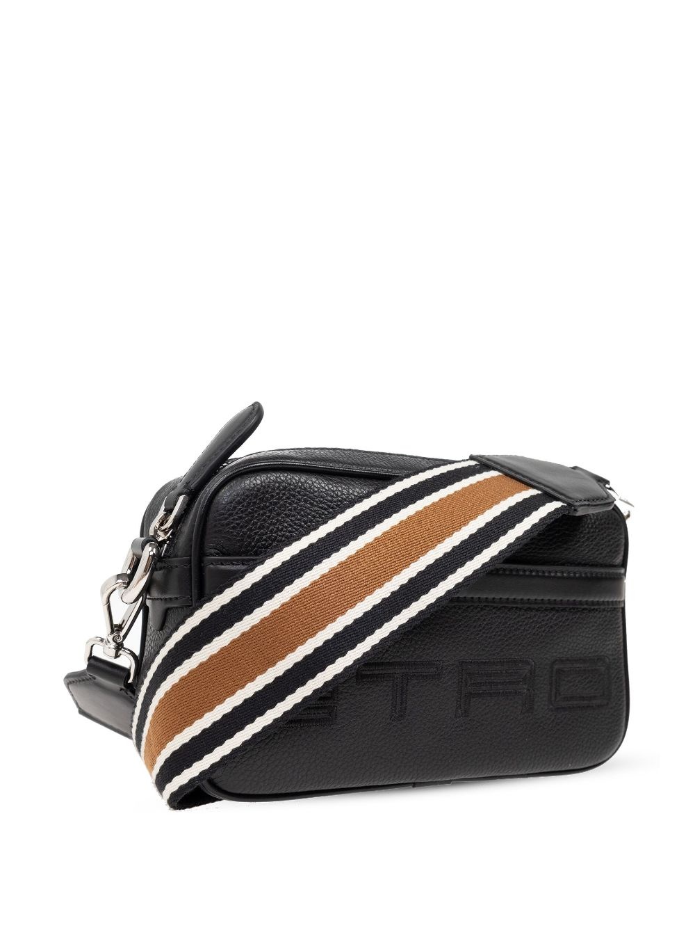 logo-print leather crossbody bag - 4