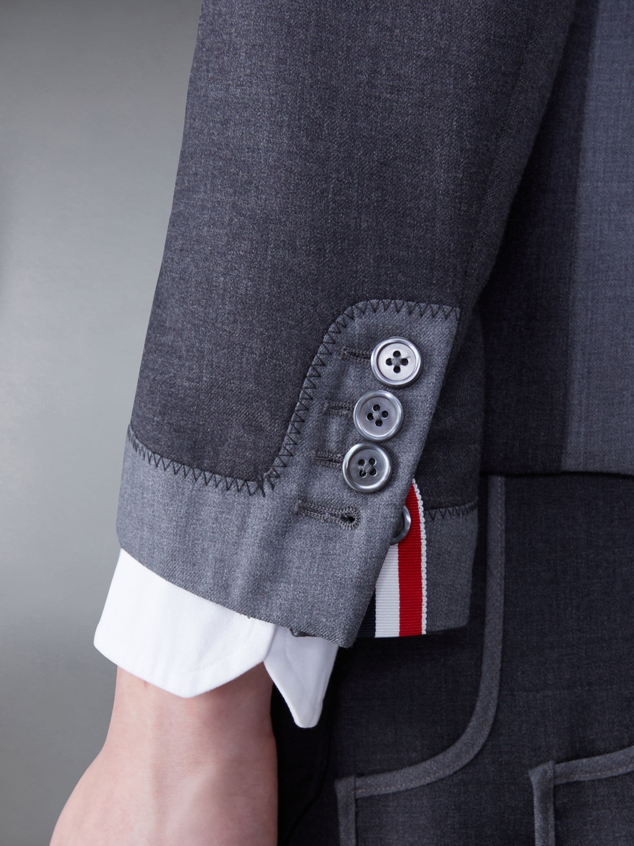 Thom Browne Twill Classic Zig Zag Jacket | REVERSIBLE