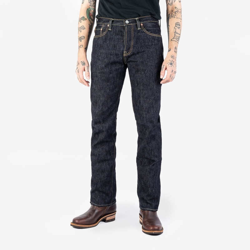 Iron Heart IH-666S-SLB 16oz Slubby Selvedge Denim Slim Straight Cut Jeans - Indigo outlook