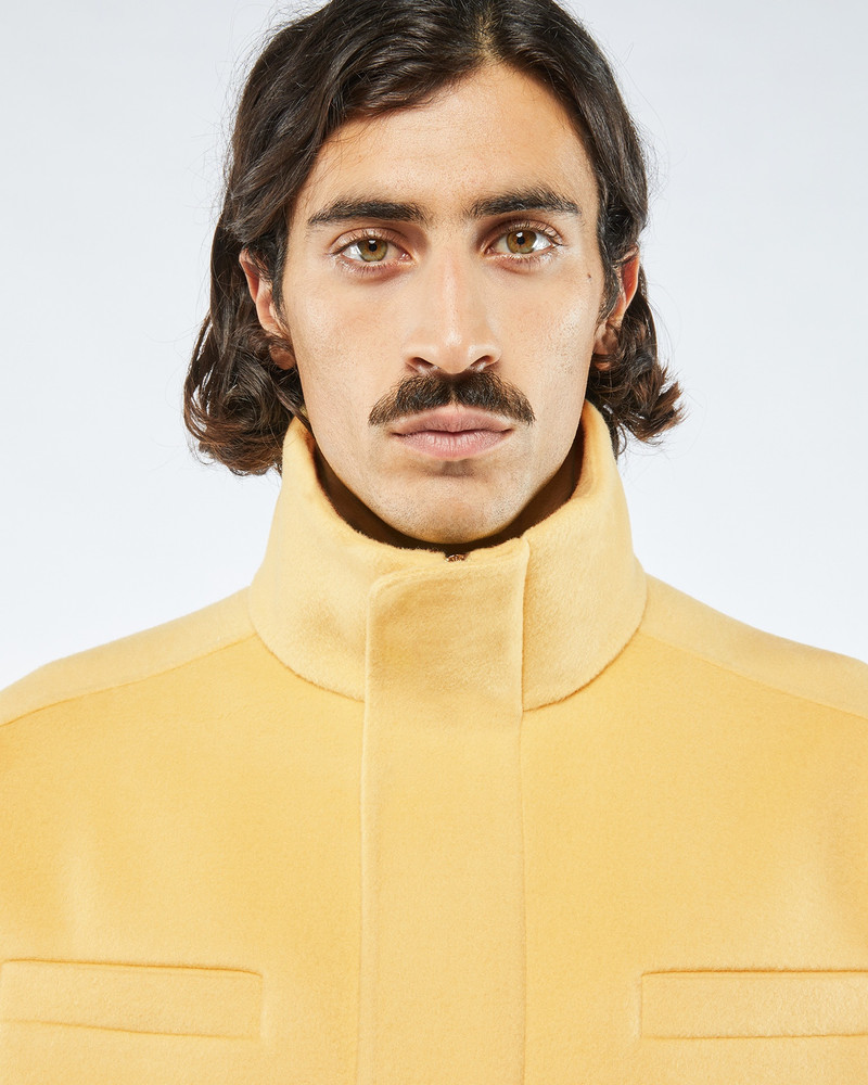 DUFAN - Double wool silk bomber - Sun yellow 3