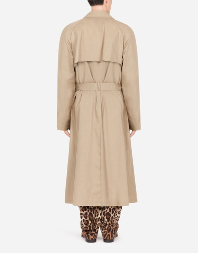 Dolce & Gabbana Double-breasted stretch cotton trench jacket outlook